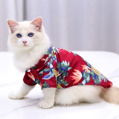Leaf Print Cat Shirt - Image 7