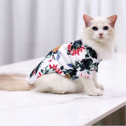 Leaf Print Cat Shirt