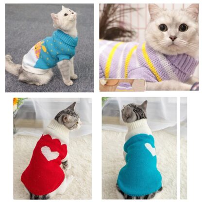 Cat Sweater Warm Knitted - Image 3