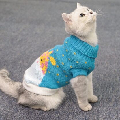 Cat Sweater Warm Knitted