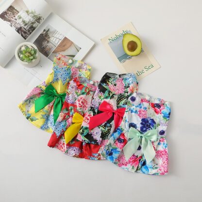 Cat Flower Dress with Bowknot - Image 5
