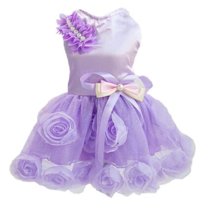 Luxury Cat Princess dress with Rose Pearl - Image 4