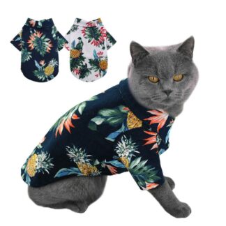 Cat Vest with Floral Design