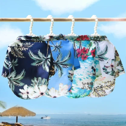 Hawaiian Beach Style Cat T-Shirt - Image 4
