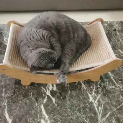 Wooden Cat Scratching Pad & Bed - Image 3